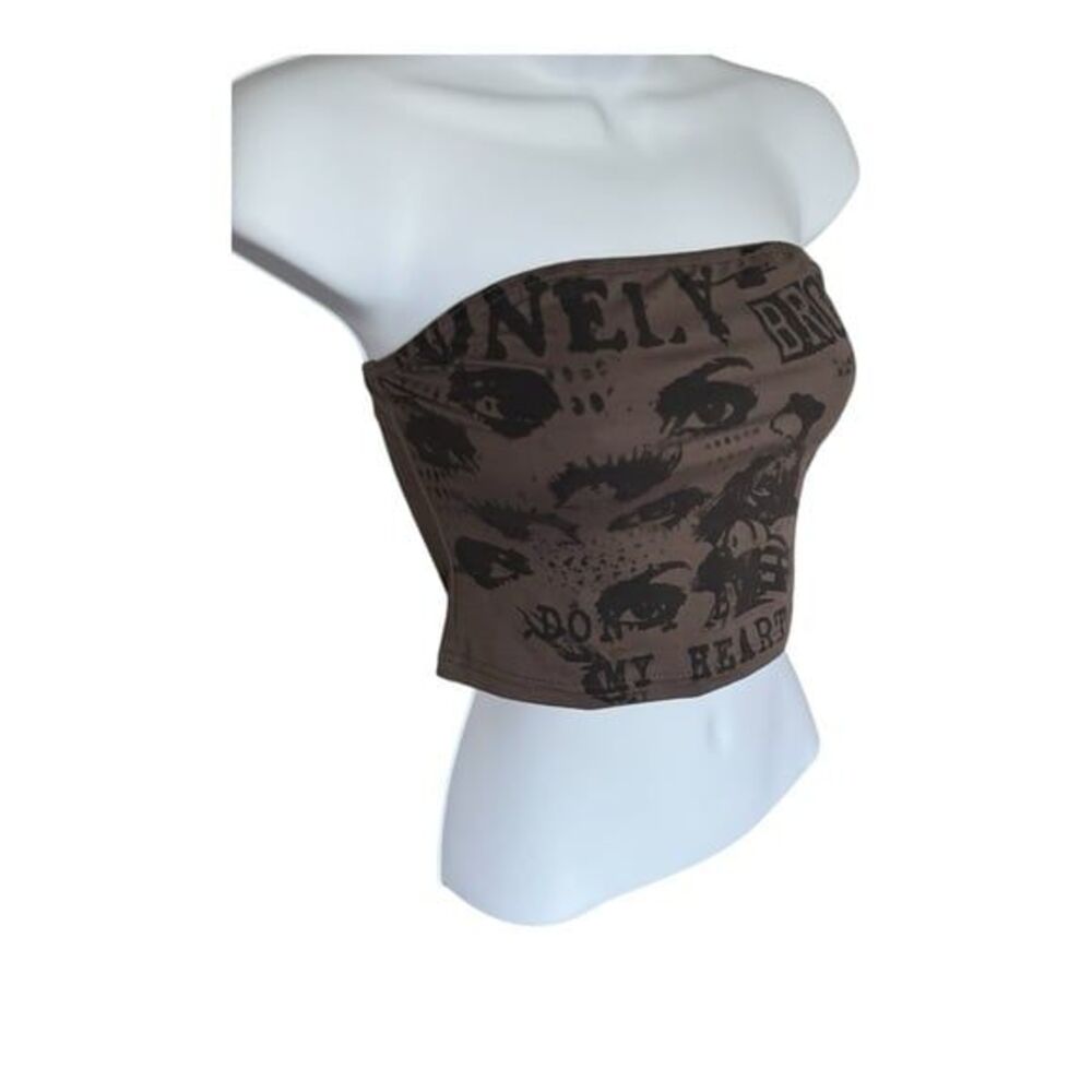 ROMWE Gray and Black Tube Top